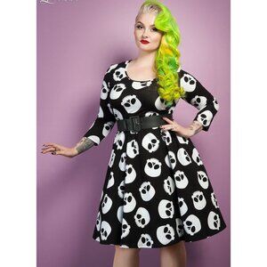 Pinup Couture Deadly Dames skull dress size large